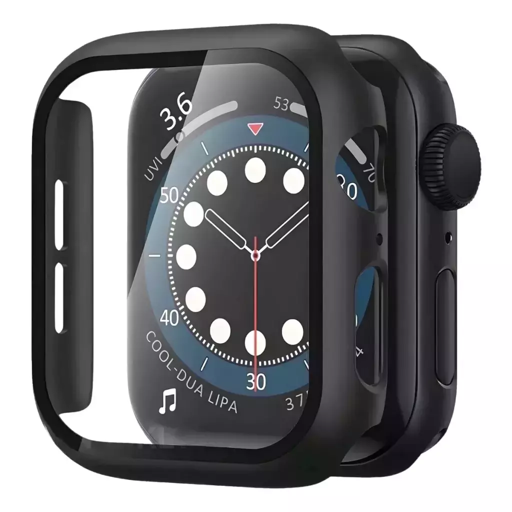 Funda con Templado Apple Watch 44mm Negro