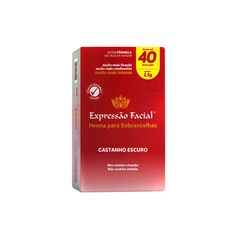 HENNA EXPRESSAO FACIAL CASTANHO ESCURO 2,5G