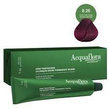 COLORAÇÃO CREME ACQUAFLORA VEGANA 8.26 LOURO CLARO VIOLETA VERMELHO (MARSALA) 60G