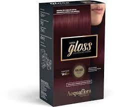 KIT COLORAÇÃO ACQUAFLORA HIDRA GLOSS 66.46 VERMELHO GRANADA