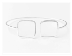 Bracelete Geométrico Quadrado Prata 925 - comprar online