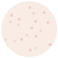 Queima - Tapete Infantil Redondo Pink Dots - Pronta Entrega