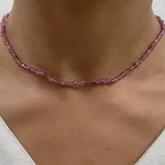 Chocker Turmalina Rosa Esferas Prata 925 na internet