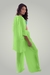 Camisa kimono lua tule relevo verde - comprar online