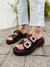 Birken Preta Tratorada Bico Quadrado Fivela Em Predraria Not-me Shoes