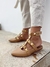 Mule Nude Bico Fino Com Tiras e Tachas Spike Not-me Shoes