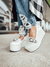 Roberta - Sapato Feminino Plataforma Flatform Verniz Fivela Off-White na internet