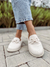 Mule Off White Bico Redondo Com Bridão Comfy Moderno Not-me Shoes