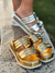 Birken Papete Prata Flatform Plataforma Tiras Largas Metalizada Not-me Shoes