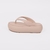 Chinelo de Dedo Feminino Nude Flatform Tiras Largas Plataforma Not-me Shoes