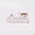 Sandália Off White Papete Plataforma Flatform Tiras Largas Com Corrente Not-me Shoes