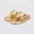 Isis - Chinelo Feminino Flatform Tiras de Dedo Dourado - comprar online