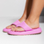 Chinelo de Dedo Feminino Rosa Lotus Flatform Tiras Largas Not-me Shoes