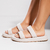 Birken Papete Nude Duas Tiras Acolchoadas Bico Redondo Chinelo Slide Comfy Not-me Shoes