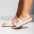 Birken Papete Off-White Comfy Tira Acolchoada Slide Metal Triangular Not-me Shoes