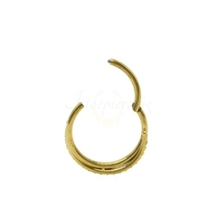 Argola Seg. Clicker Titânio Pvd Gold Infinito - 10mm - comprar online