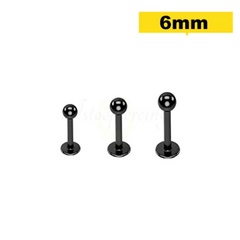 Labret Titânio PVD Black 1.2mm - 6mm