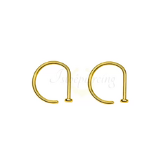 Nostril Argola Titânio Pvd Gold Open D – 8mm