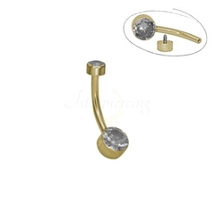 Banana Bell Aço Pvd Gold R/I Flat Cristal