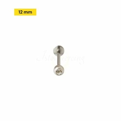 Labret Aço C/ Strass - 12mm