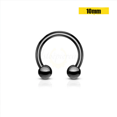 Ferradura Titânio PVD Black 10mm