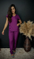 Scrub Feminino Tulipa Roxo Gabardine