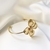 Bracelete Flor Ajustável Semijoia Dourado Alba na internet