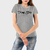 Camiseta Feminina de Algodão Texas Premium Cinza Atacado
