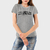 Camiseta Feminina de Algodão Los Angeles Premium Cinza Atacado