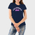Camiseta Feminina de Algodão California Girl Premium Marinho Atacado