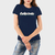 Camiseta Feminina de Algodão California Premium Marinho Atacado