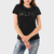 Camiseta Feminina de Algodão Los Angeles Premium Preto Atacado