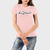 Camiseta Feminina de Algodão California Premium Rosa Atacado