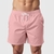 Shorts Masculino Rosa Tectel Liso com Bolsos Laterais Atacado