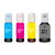 Combo botella de tinta alternativa EP504-EP524-EP534-EP544 Negro Pigmentado + Cian + Magenta + Amarillo 340ml