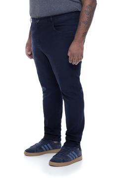 Calça Jeans Skinny Masculina Plus Size Navy Blue - comprar online
