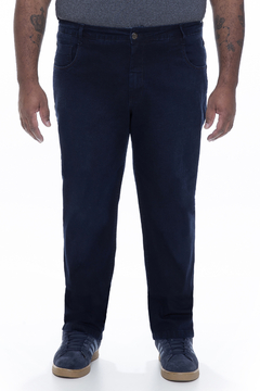 Calça Jeans Masculina Slim Plus Size Navy Blue