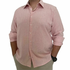 Camisa Manga Longa Plus Size Masculina Listrada