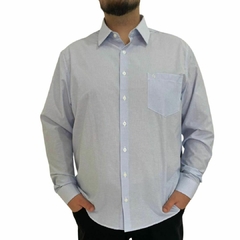 Camisa Manga Longa Plus Size Masculina Mini Listras