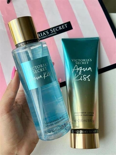 Kit body splash 250ml + creme hidratante 236ml Aqua Kiss – Victoria’s Secret