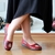 Sapato feminino Retrô Vintage Em Couro Salto Anabela EK0007