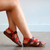 Sandália Papete Velcro Feminino Confortável Em Couro 9510 - loja online