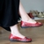 Sapato feminino Retrô Vintage Em Couro Salto Anabela EK0007 - comprar online