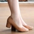 Sapato Feminino Usaflex Salto Grosso Lateral para Joanetes Caramelo 2611 - Zambeze