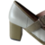 Sapato de Salto Bloco Alto em Couro com Detalhes Artesanais FC0016 - comprar online