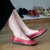 Sapato feminino Retrô Vintage Em Couro Salto Anabela EL0006 - comprar online