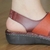 Sandália feminina Retrô Vintage Em Couro Com Velcro Salto Anabela EE0024 - loja online