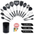 CONJUNTO KIT 15 PÇS UTENSILIO SILICONE CABO AÇO INOX - comprar online