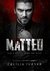 Capa do livro "MATTEO: Sob o domínio do mafioso" da Trilogia Zampieri, com um homem misterioso em um fundo vermelho.