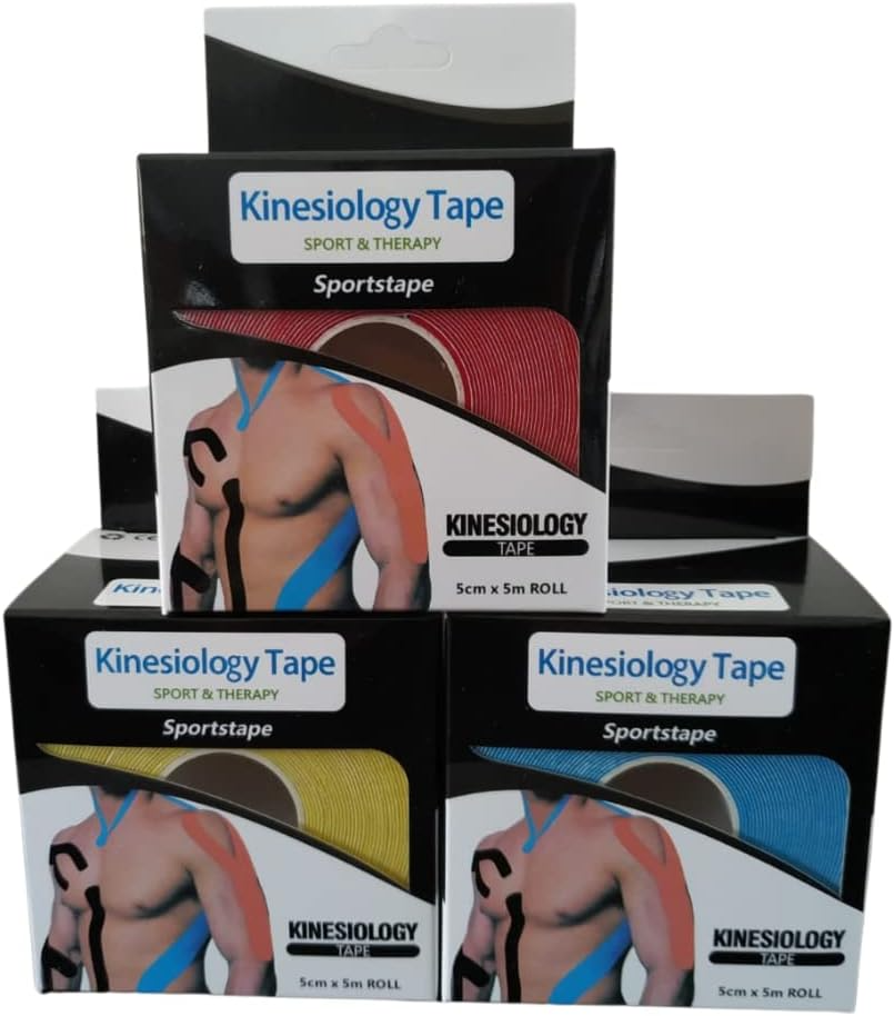 Kinesio Tape Fita Bandagem Elástica Adesiva Rolo 5cm x 5m. Funcional  Fisioterapia Muscular Esporte Evita Lesões -